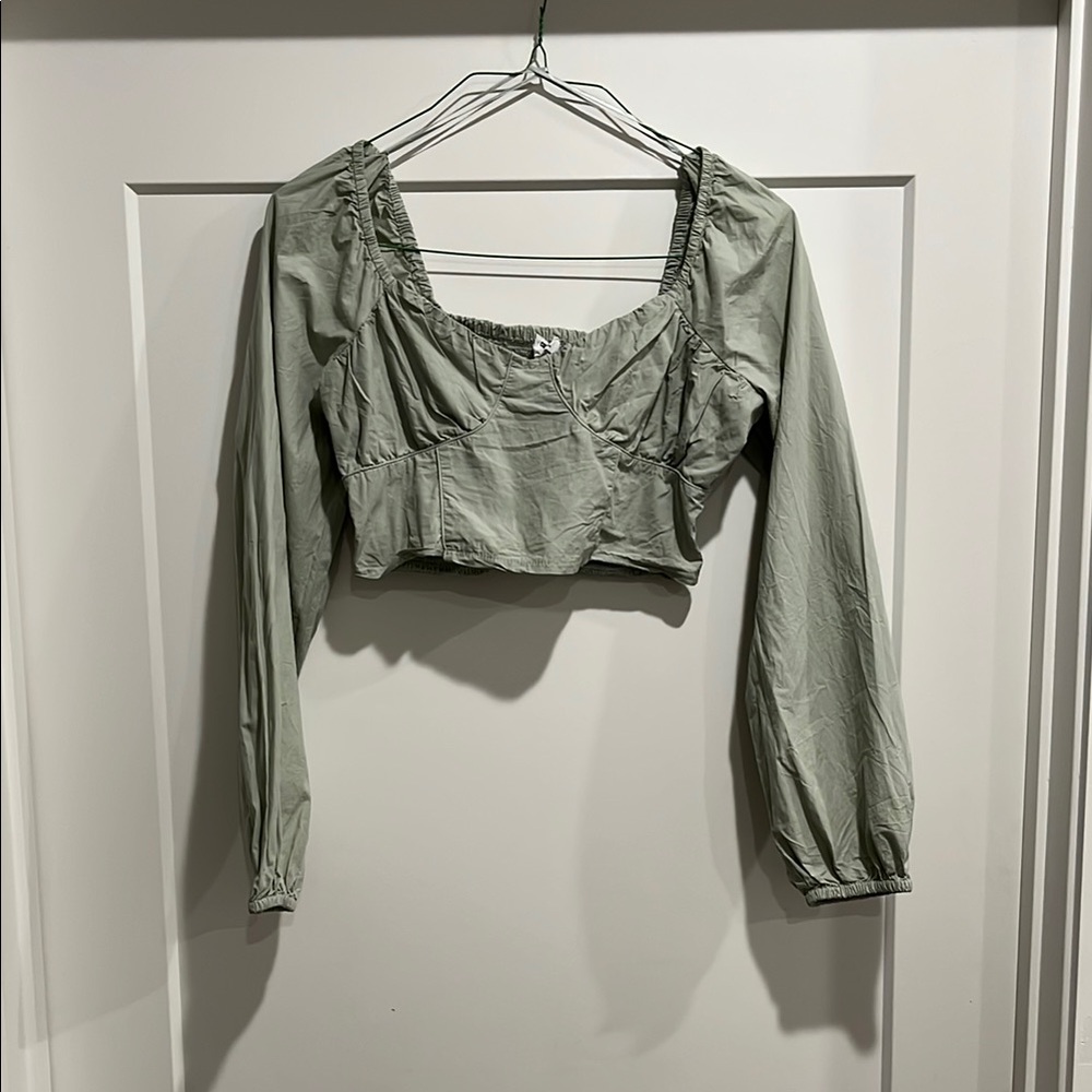 Women's Long Sleeve Top in Green